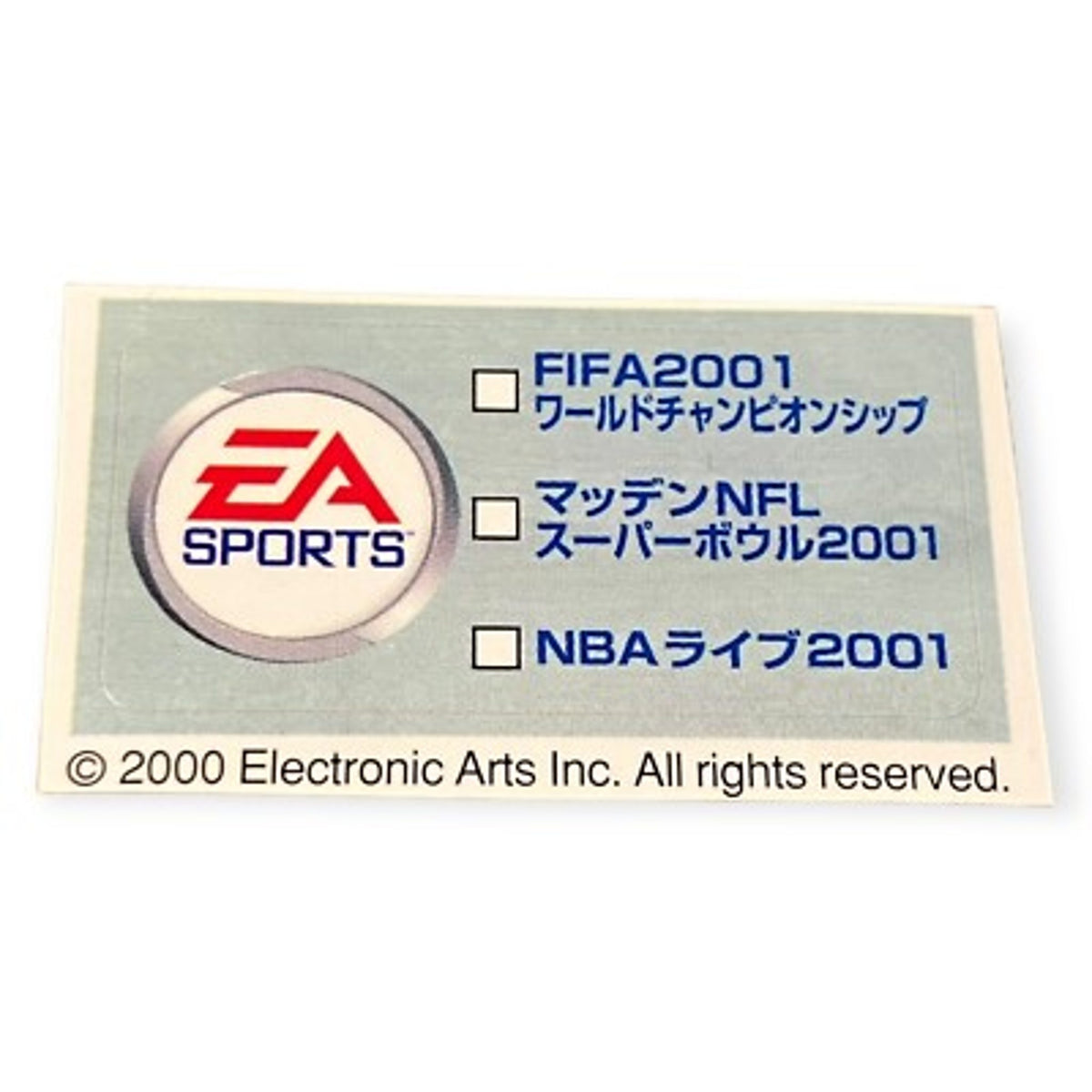 Electronic Arts Madden NFL 2001 for Sony Playstation 2
