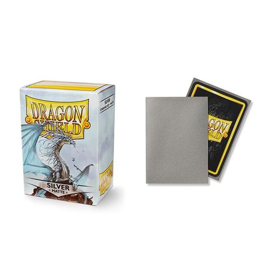 Dragon Shield TCG - 100 Matte Trading Card Sleeves - Silver