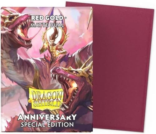 Arcane Tinmen Dragon Shield Sleeves Matte Dual Red Gold, Pack of 1