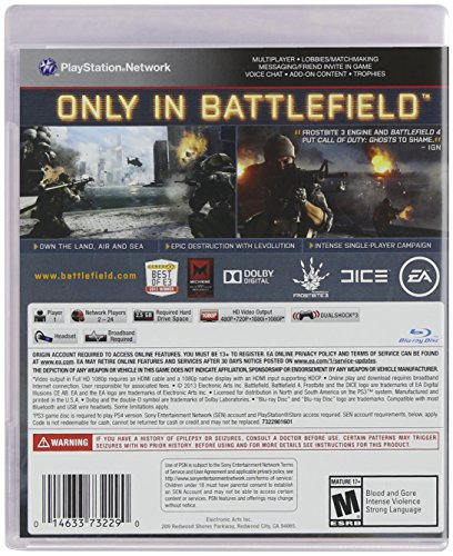 Electronic Arts Battlefield 4 for PS3, Disc Only
