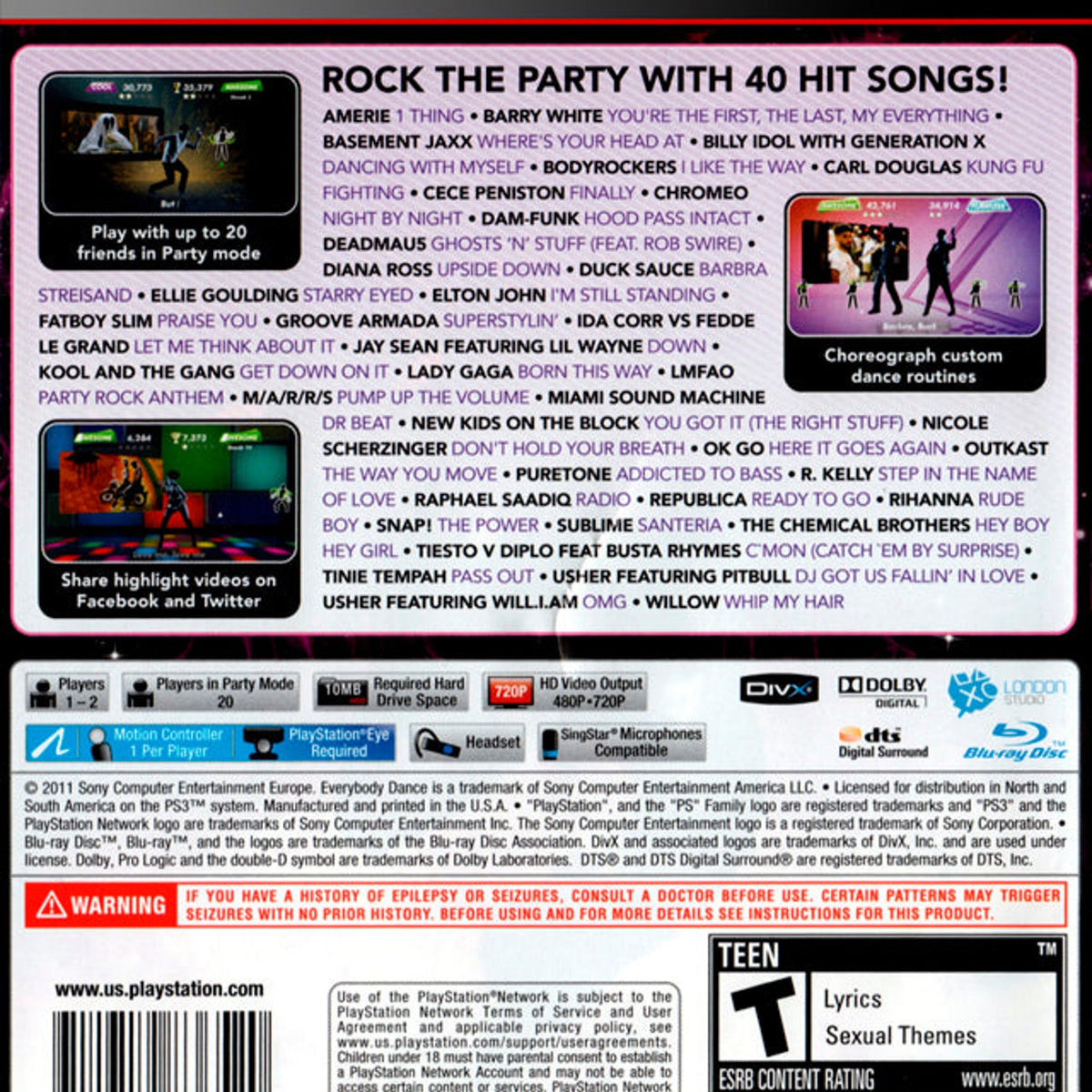 Sony Computer Entertainment Everybody Dance Game US