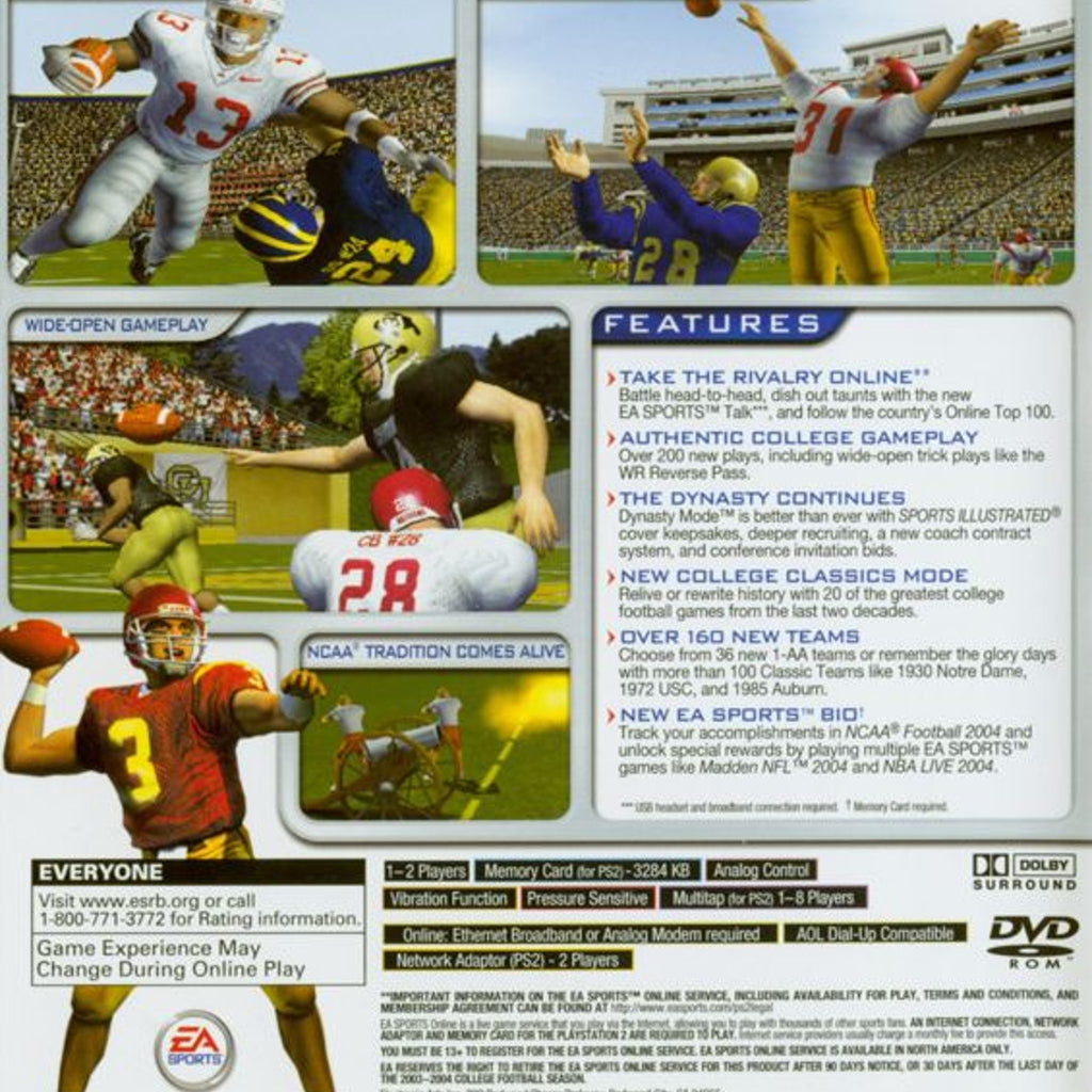 Electronic Arts NCAA Football 2004 for PlayStation 2