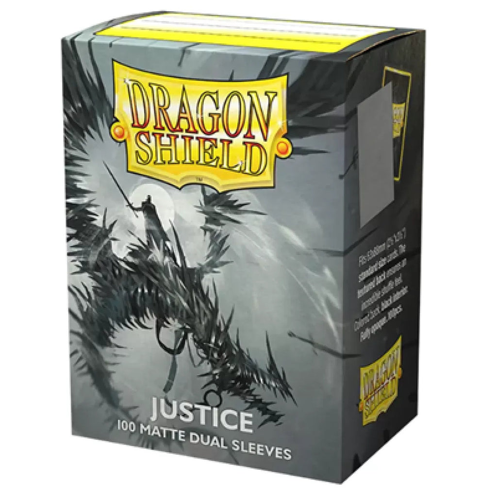 Arcane Tinmen Dragon Shield Dual Matte Justice Silver Sleeves 100ct