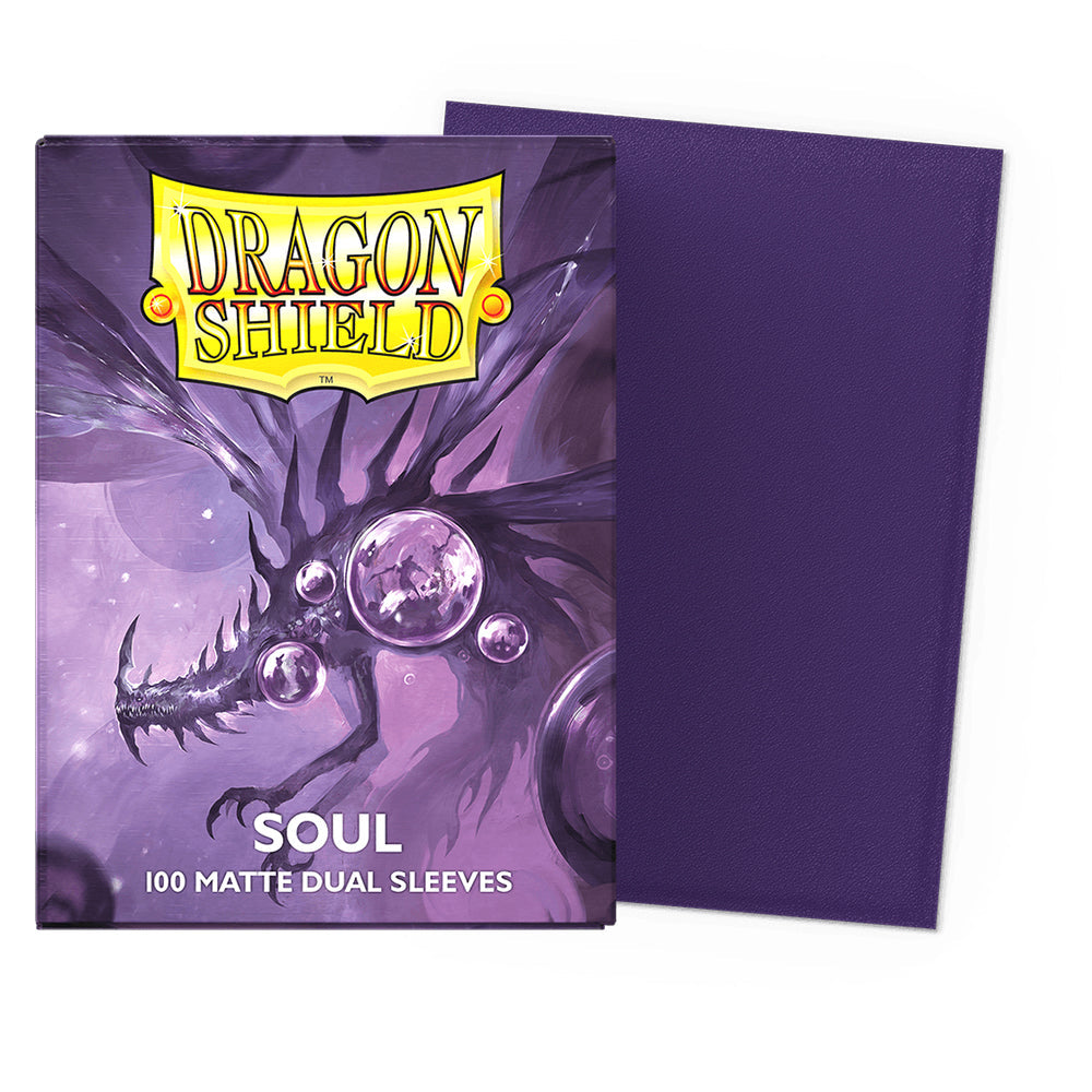 Dragon Shield 100ct Standard Size Dual Matte Metallic Purple (Soul) Sleeves