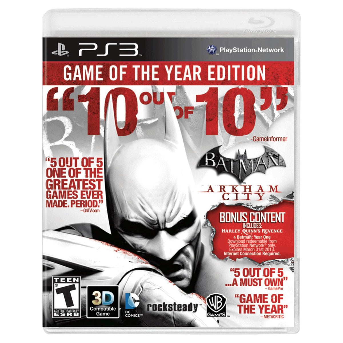Warner Brothers Batman Arkham City GOTY PlayStation 3