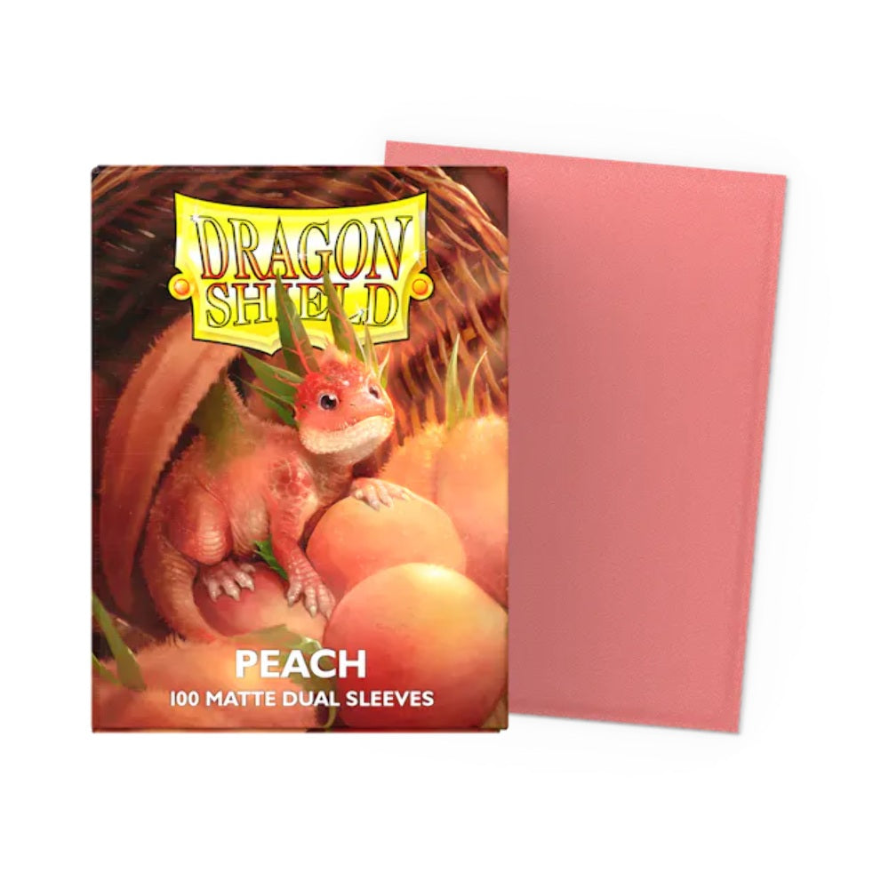 Dragon Shield Standard 100ct Dual Matte Peach Sleeves 63x88mm