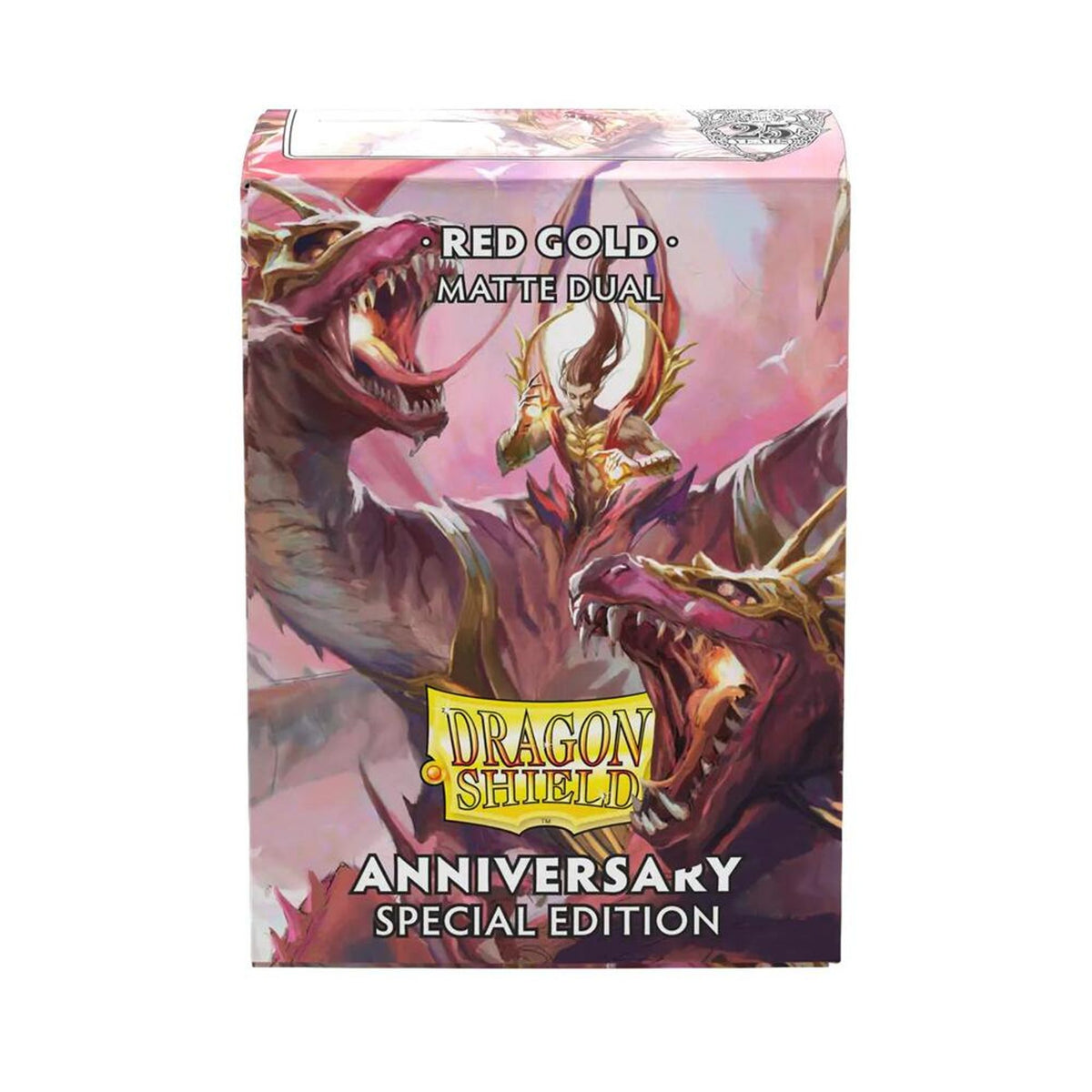 Arcane Tinmen Dragon Shield Sleeves Matte Dual Red Gold, Pack of 1