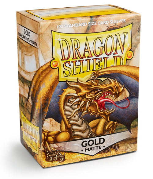 Arcane Tinmen Dragon Shield Matte Gold Sleeves 100 Pack
