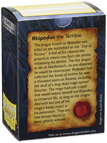 Arcane Tinmen Dragon Shield 100 Matte Dual Card Sleeves Black