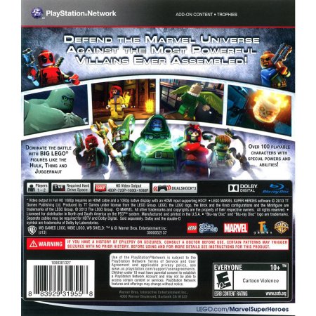 Warner Bros Lego: Marvel Super Heroes [New]
