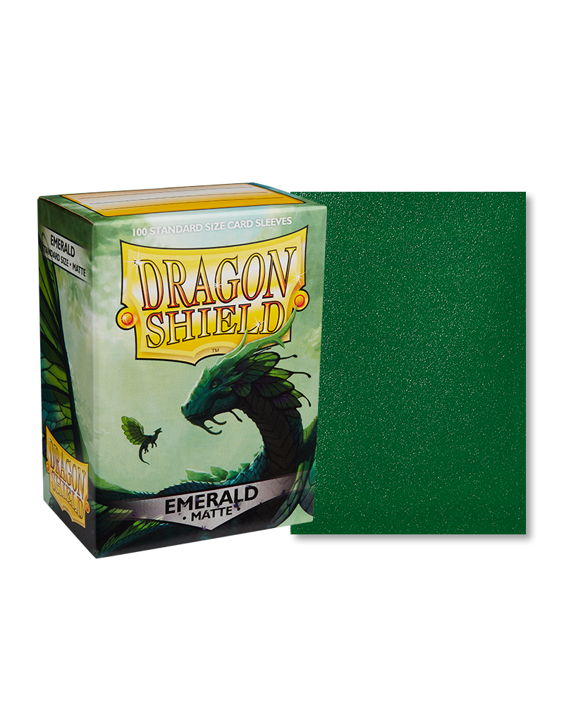 Dragon Shield TCG - 100 Matte Trading Card Sleeves - Emerald
