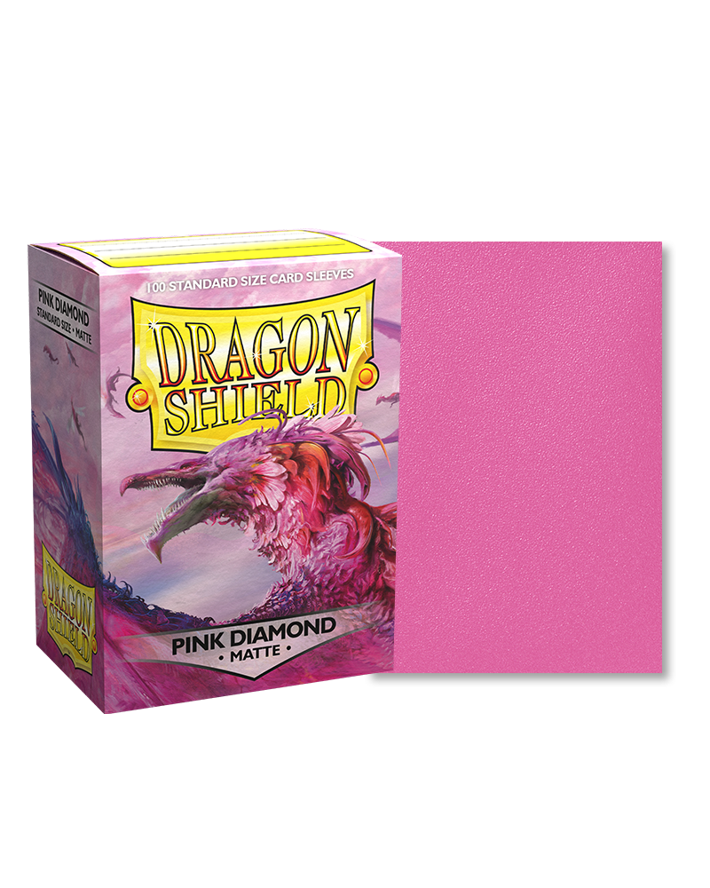 Arcane Tinmen Dragon Shield Matte Pink Diamond Sleeves 100 Pack