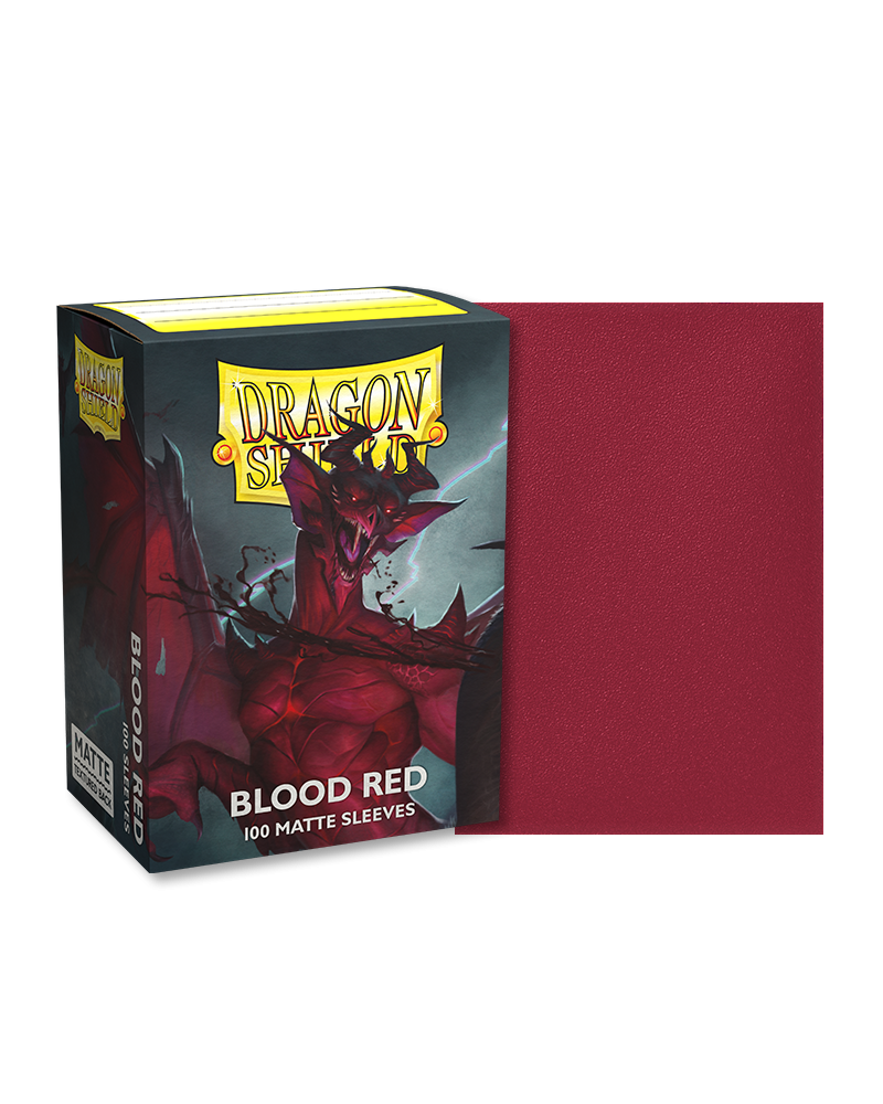 Dragon Shield Standard 100ct Matte Blood Red Sleeves 63x88mm