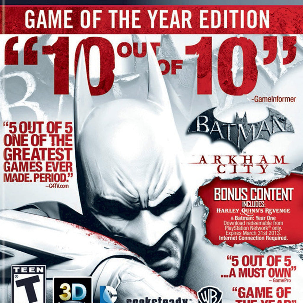 Warner Brothers Batman Arkham City GOTY PlayStation 3
