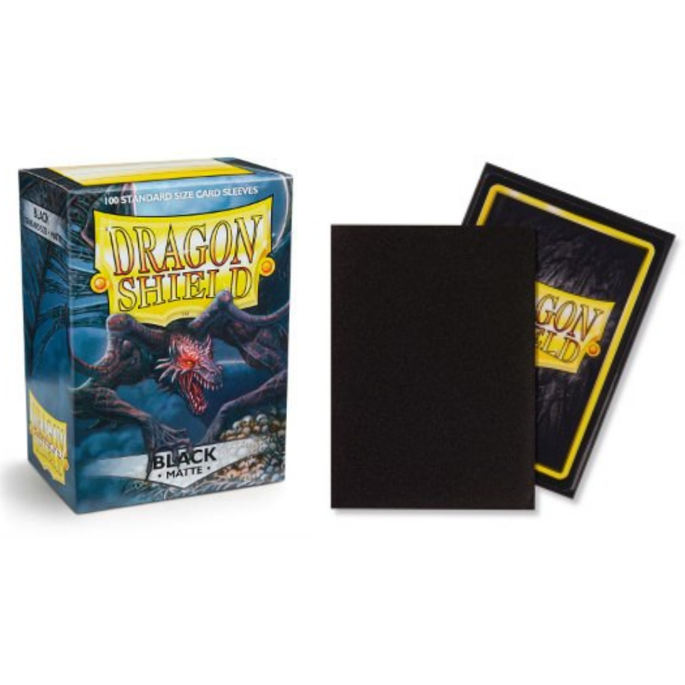 Arcane Tinmen Dragon Shield 100 Matte Dual Card Sleeves Black