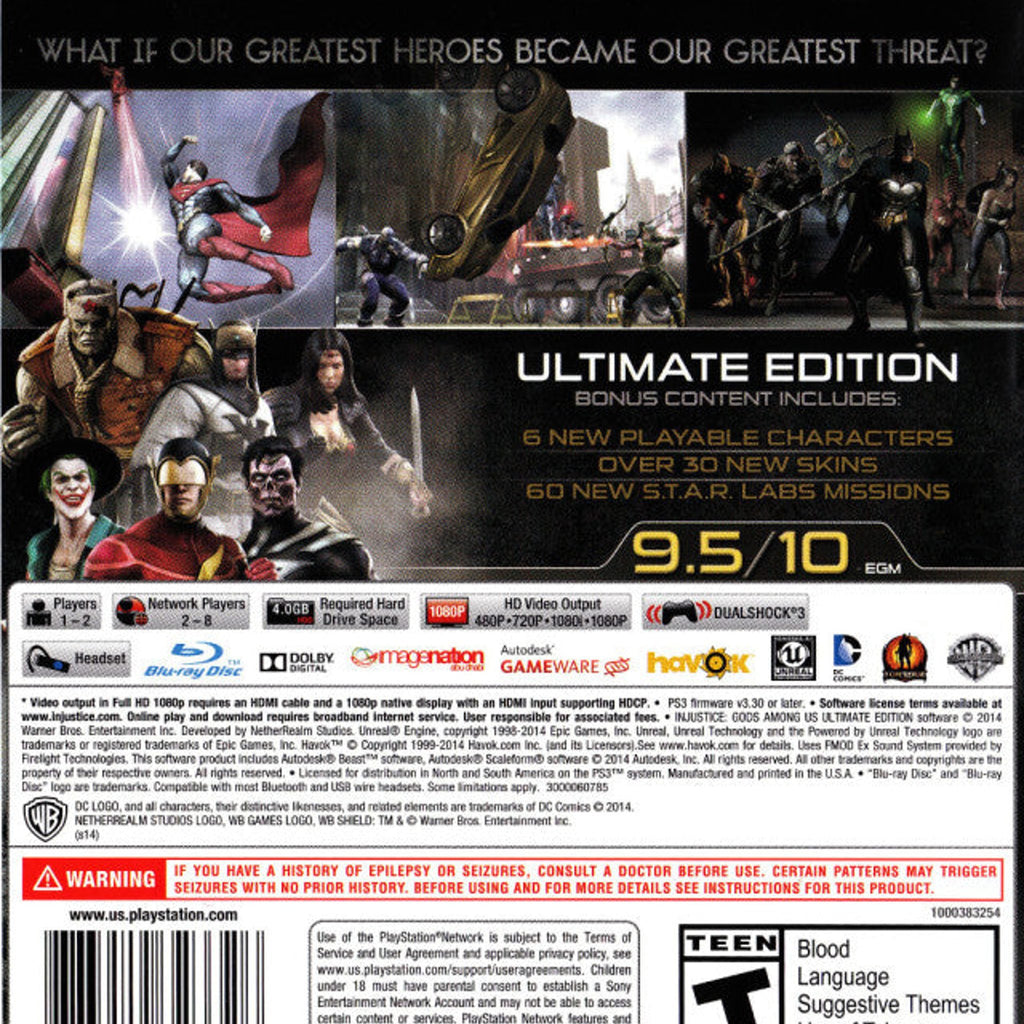 Warner Bros Injustice: Gods Among Us Ultimate Edition PS3