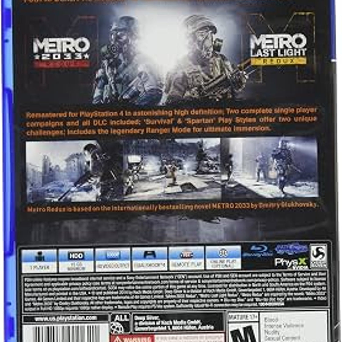 Deep Silver Metro: Redux PS4 One Size