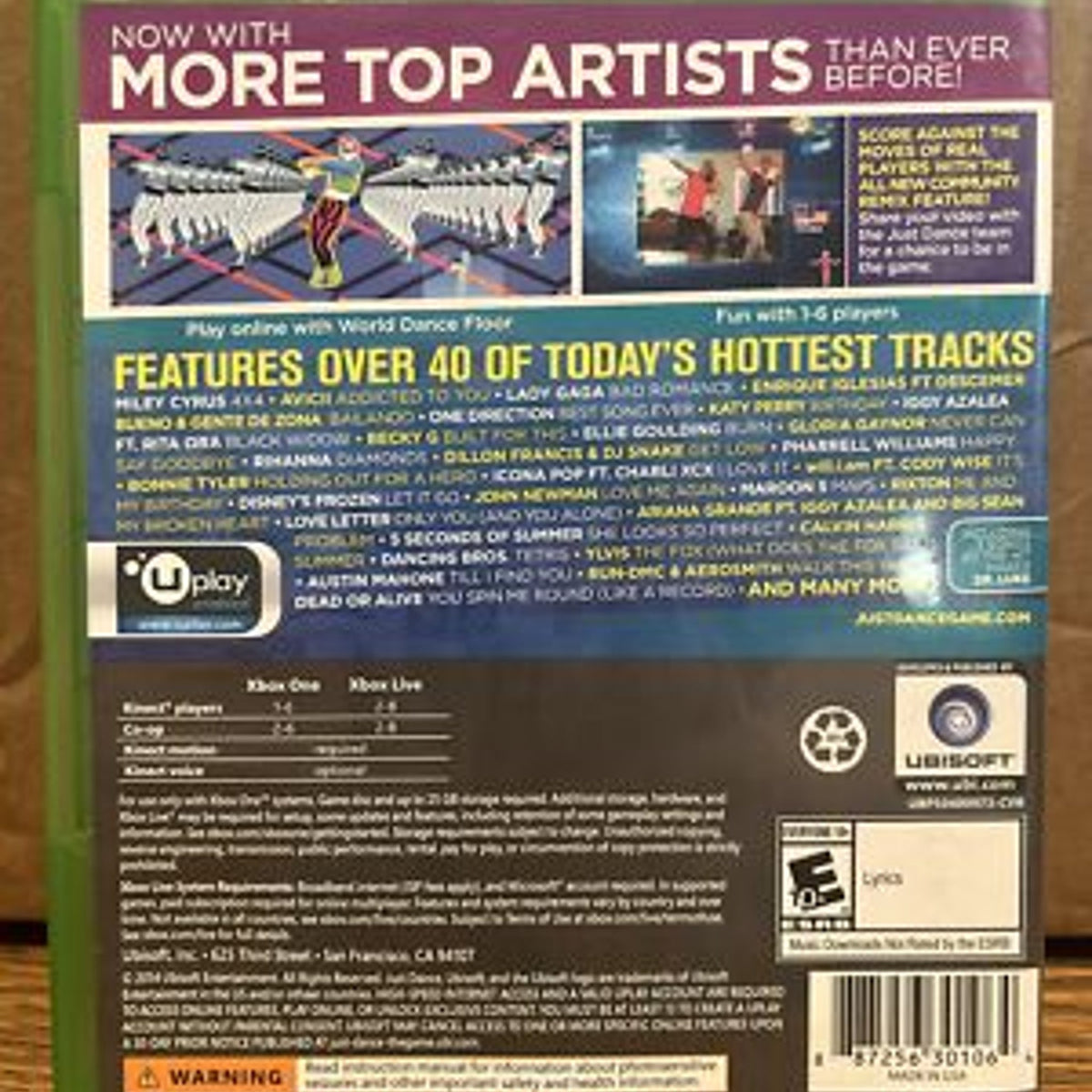 Ubisoft Just Dance 2015 for Xbox One, UPC 887256301064