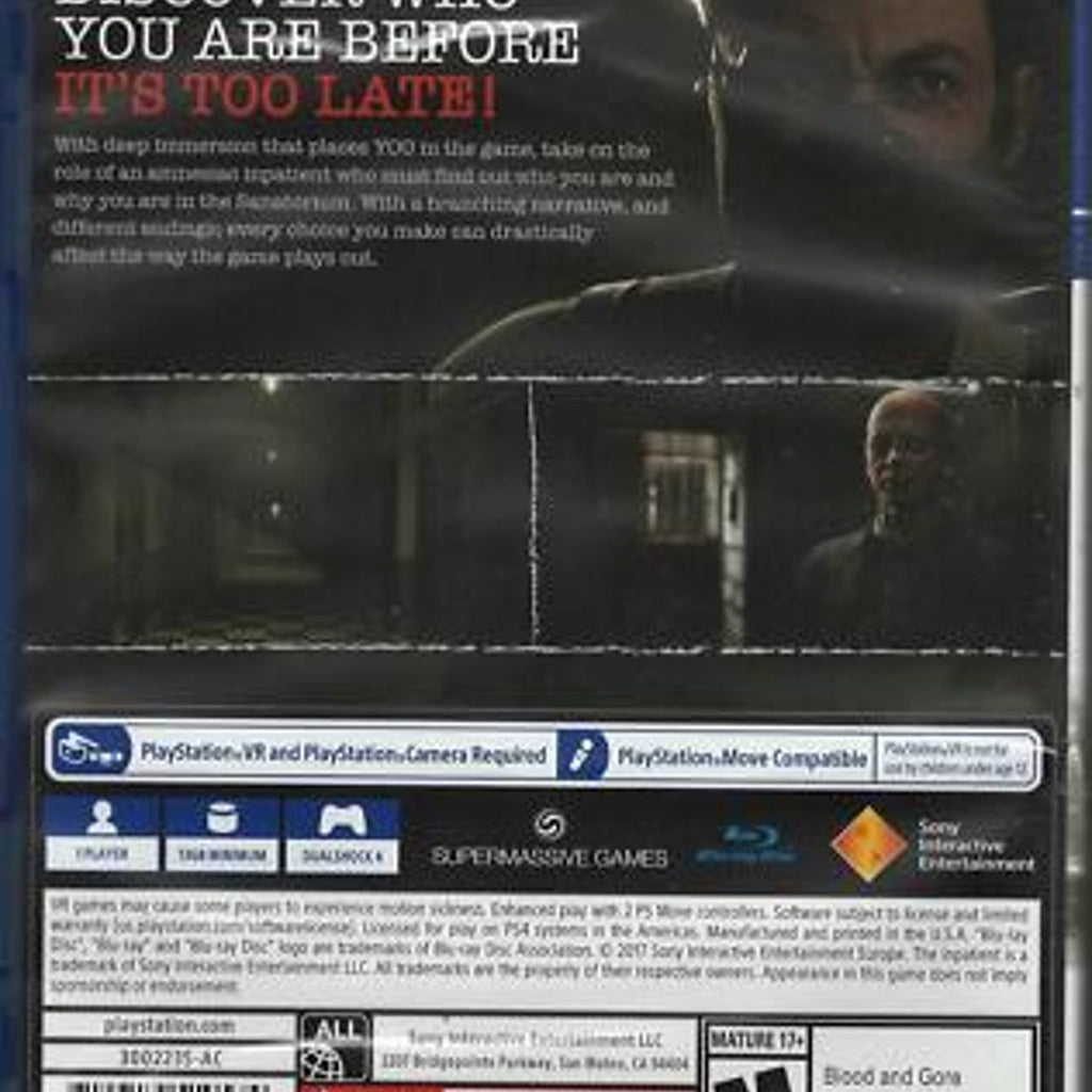 Sony The Inpatient - PlayStation VR US
