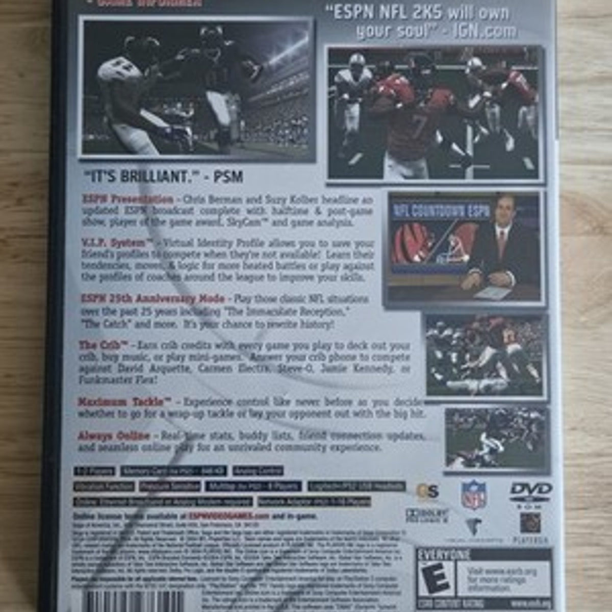 Playstation ESPN NFL 2K5 PS2 Video Game