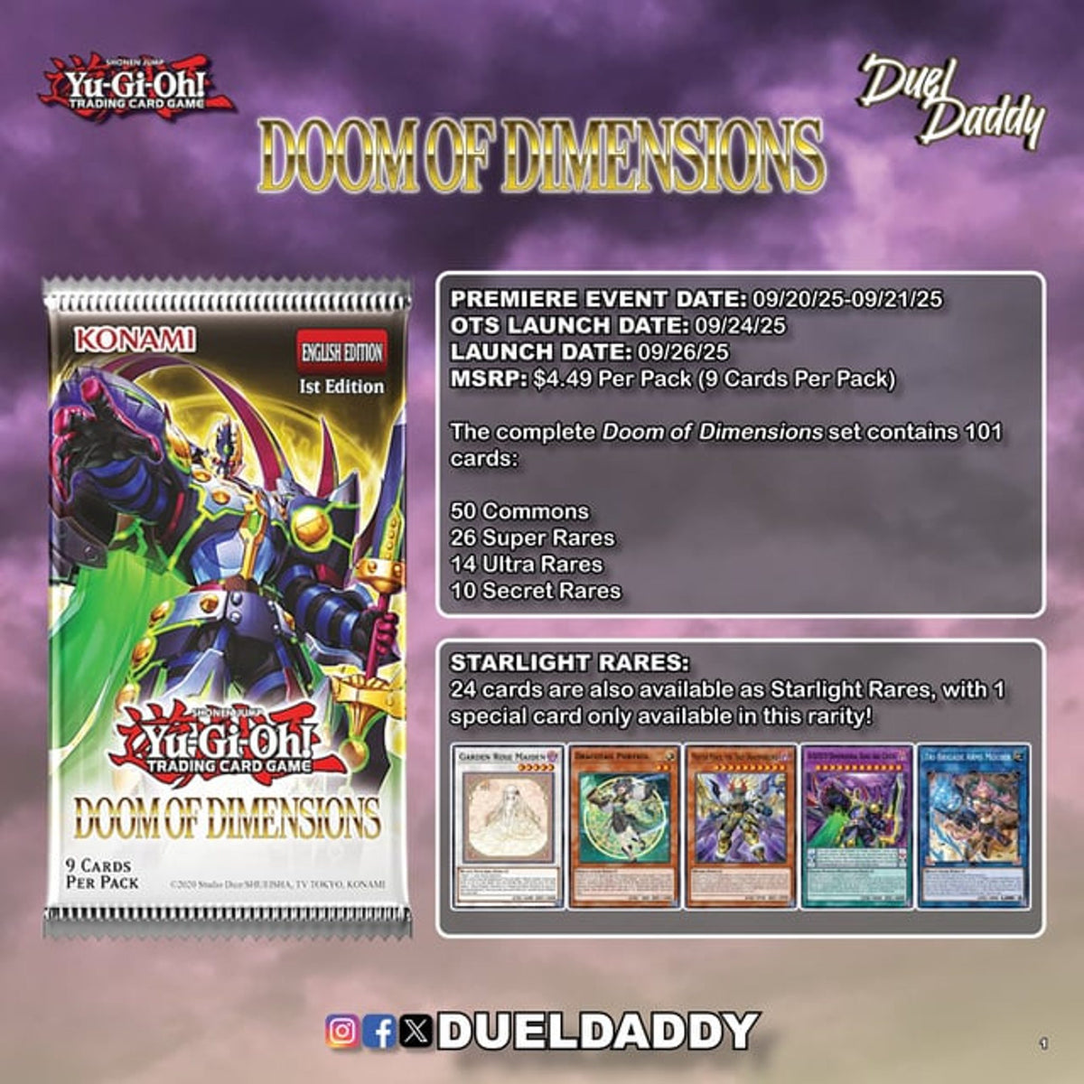 Yu-Gi-Oh Doom of Dimensions Trading Card Booster Box