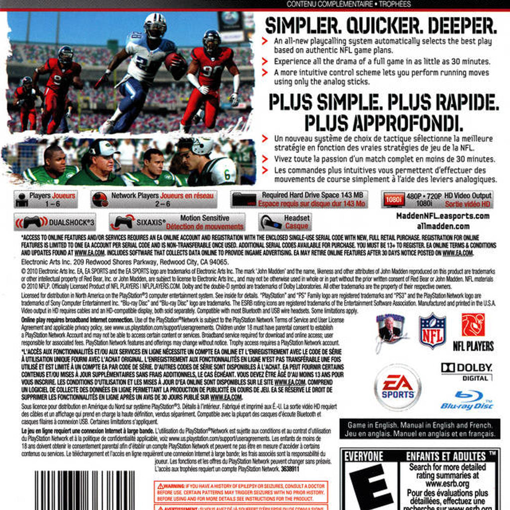 Madden NFL 11 for PlayStation 3 by Electronic Arts