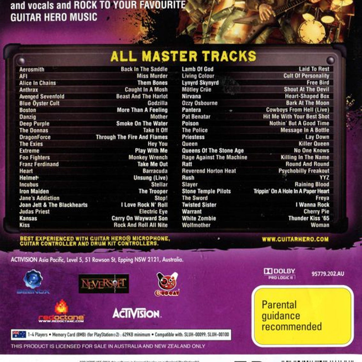 Activision Guitar Hero Smash Hits for PlayStation 2