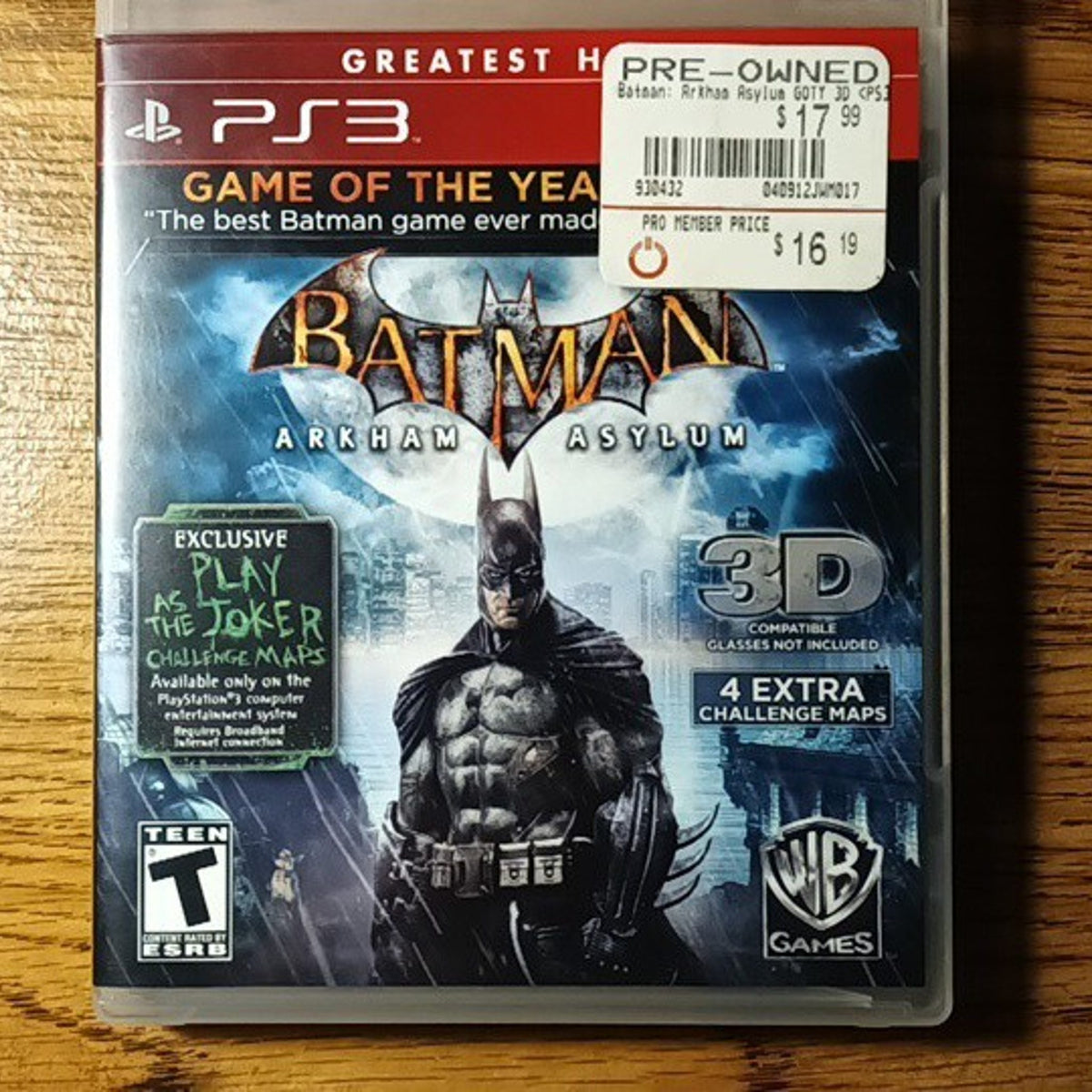 Warner Brothers Batman Arkham City GOTY PlayStation 3